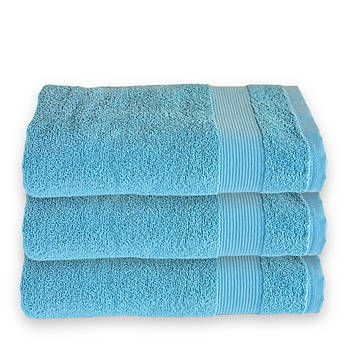 Рушник махровий банний 70x140 | Рушник від виробника "Королева Ночі" | Блакитний