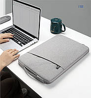 Чохол-сумка з  ручкою для ноутбука макбука MacBook Air/Pro M1 M2 13.3"-14'' Світло-Сірий