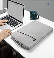 Чехол-сумка с ручкой для ноутбука макбука MacBook Air/Pro M1 M2 13.3"-14'' Серый
