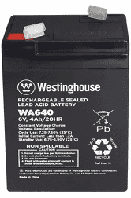 Свинцово-кислотная аккумуляторная батарея Westinghouse 6V, 4Ah, terminal F2 101*48*70 мм