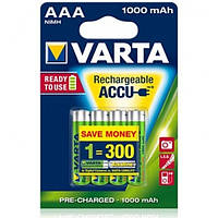 Акумулятор VARTA AAA 1000mAh BLI 4 (READY 2 USE) DE