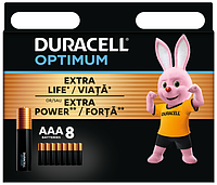 Батарейка DURACELL LR03/AAA KPD 08*10 Optimum уп. 1x8 шт. DE