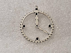 Годинники круглі, колір - срібло. Діаметр 30 мм №