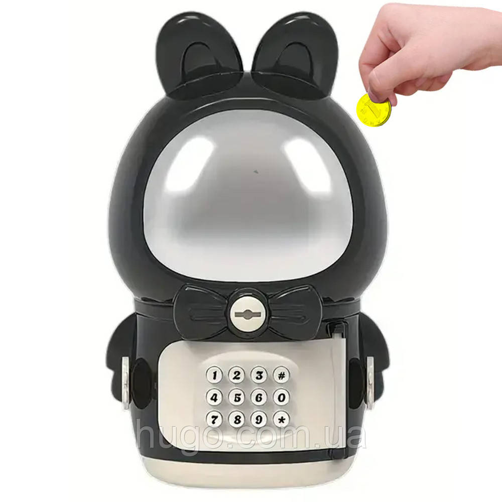 Дитяча електронна скарбничка-сейф Космонавт Space Piggy Bank / Скарбничка з кодовим замком / Скарбничка для монет, фото 1