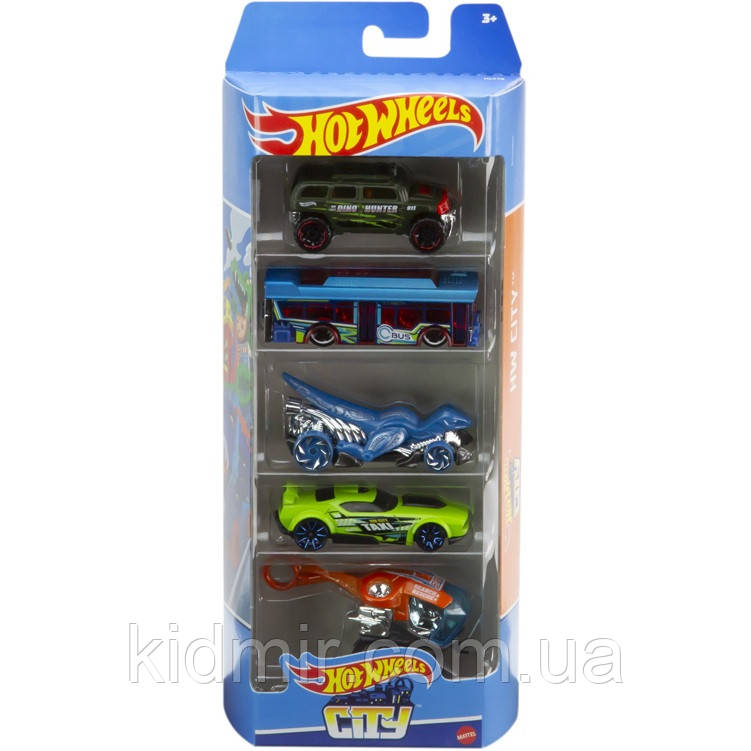 Hot Wheels HW City HLY76 Набір машинок Хот Вілс 5 шт