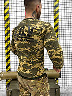 Тактический свитшот батник пиксель на флисе, военный теплый свитер пиксель для ЗСУ