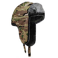 Зимняя Шапка - Ушанка с флисовой подкладкой / Теплый головной убор мультикам размер универсальный