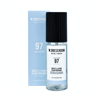 Парфумований спрей для одягу та дому W.Dressroom Dress & Living Clear Perfume No.97 April Cotton 70 мл.