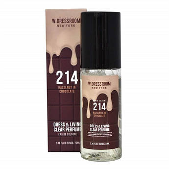 Парфумований спрей для одягу та дому W.Dressroom Dress & Living Clear No.214 Hazelnut In Chocolate 70 мл.