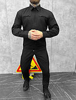 Костюм черный охрана total black, мужской черный костюм охранника