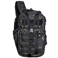 Рюкзак 20л из Водоотталкивающей ткани Oxford черный мультикам / Прочный рюкзак TCB