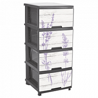 Комод пластиковий Алеана Лаванда сірий