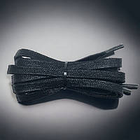 Шнурки для обуви плоские вощеные KIWI 100 см черные
