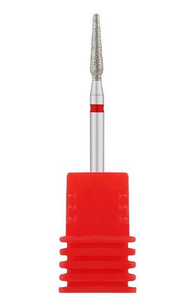 Фреза алмазна Nail Drill "Почка заокруглена" 263 025R діаметр 2.5 мм червона, фото 1