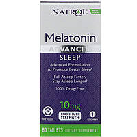 Мелатонин, Natrol, Melatonin, 10 мг, 60 таблеток (1311)