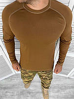 Тактическая футболка койот с длинным рукавом для военных cayot 4-2!