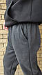 Зимові спортивні штани утеплені на флісі трикотажні великих розмірів із широкою штаниною NN, фото 10