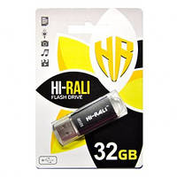 Флеш-накопитель USB 32GB Hi-Rali Rocket Series Black (HI-32GBVCBK)