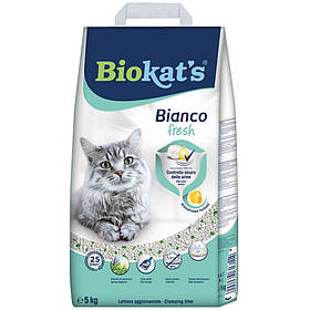 Бентонітовий наповнювач для котячого туалету Biokats Bianco Fresh 5кг