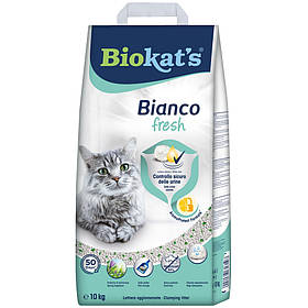 Бентонітовий наповнювач для котячого туалету Biokats Bianco Fresh 10кг