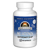 Мелатонин 3мг, Sleep Science, Source Naturals, 120 гелевых капсул