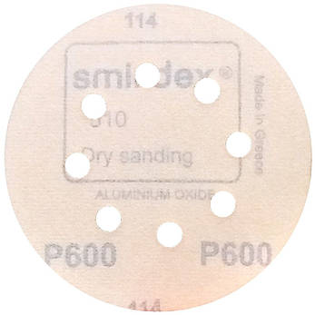 Абразивний диск P600 d125мм на папері з липучкою Velcro Smirdex 510 1шт., фото 3