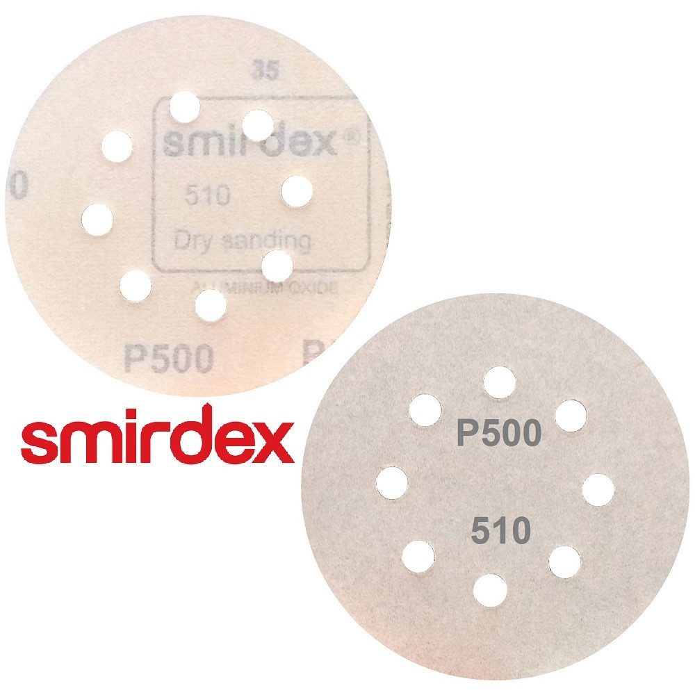 Абразивний диск P500 d125мм на папері з липучкою Velcro Smirdex 510 1шт.