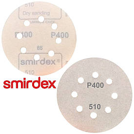 Абразивний диск P400 d125мм на папері з липучкою Velcro Smirdex 510 1шт.