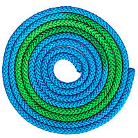 Скакалка для художественной гимнастики 3м 2-х PS C-1657 Зелено-голубой