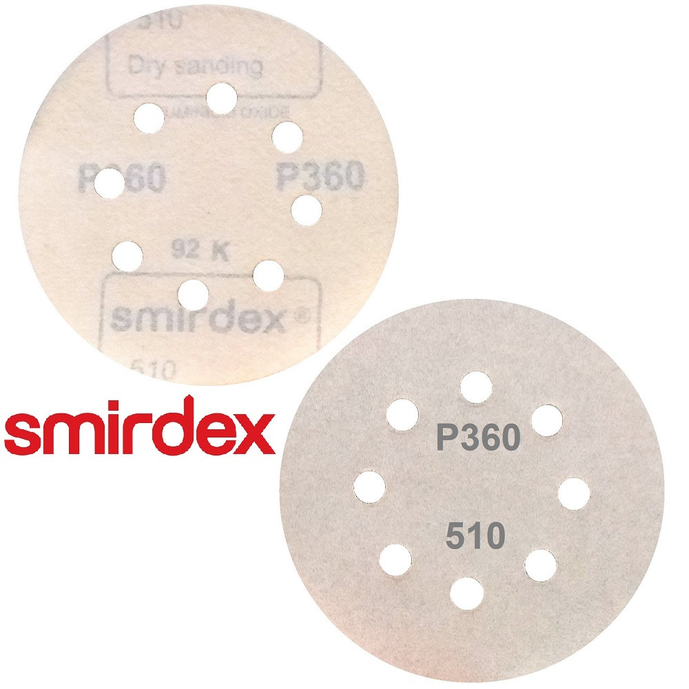 Абразивний диск P360 d125мм на папері з липучкою Velcro Smirdex 510 1шт.