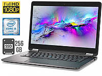 Ноутбук для роботи Dell Latitude E7470, офісний ноутбук i5-6300U/8Gb/SSD 256Gb/14.0" Full HD Ноутбук потужний