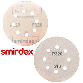 Абразивний диск P320 d125мм на папері з липучкою Velcro Smirdex 510 1шт.
