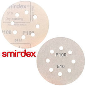 Абразивний диск P100 d125мм на папері з липучкою Velcro Smirdex 510 1шт.
