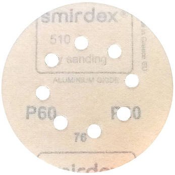Абразивний диск P60 d125мм на папері з липучкою Velcro Smirdex 510 1шт., фото 3