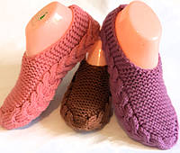 Теплі в'язані дитячі короткі шкарпетки сліди капці на дівчинку та хлопчика 7-9, 10-12 років, розмір 32-34, 35-38