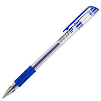 Ручка гелевая Deli E6600 паста синяя, линия письма 0,5 мм, с резиновым гриппом