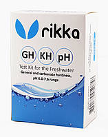 Тест набор для пресной воды Rikka GH KH pH 6-7.6