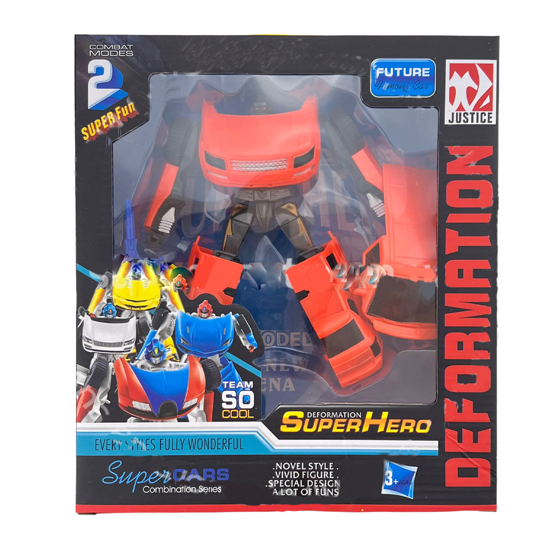 Іграшка машина трансформер жовтогаряча Супер герої, фото 1