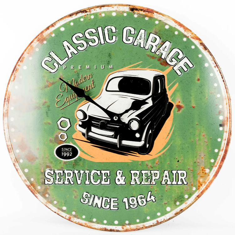 Годинник Кухонний Кварцовий Настінний для дому Technoline 596579 Classic Garage (596579) Німеччина