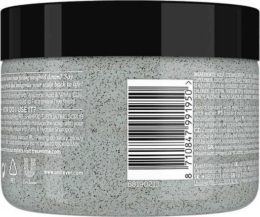 Скраб для волосся 300мл для шкіри голови Hydrate and Purify ТМ Tresemme, фото 1
