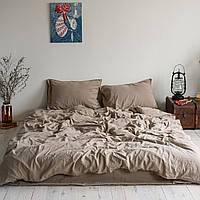 Комплект постельного белья из вареного хлопка Тм La Modno евро размер цвет капучино