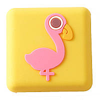 Антиударная накладка на стену Розовый фламинго FZJD1 Желтый