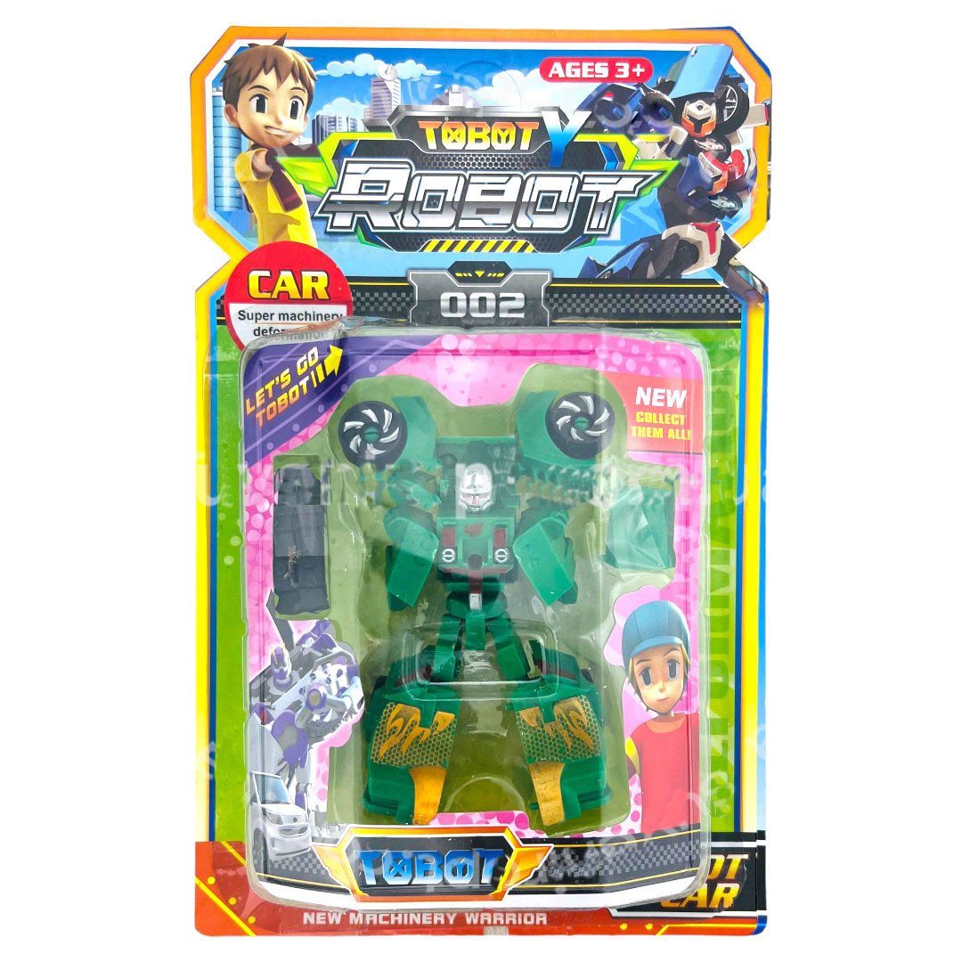 Іграшка-трансформер машинка зеленого кольору, фото 1