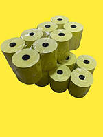 Чекова стрічка 57х40м. жовта (касова стрічка)