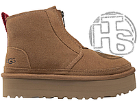 Женские угги UGG Neumal Platform Zip Suede Chestnut ALL14023