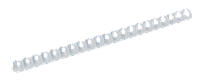 Пластикові пружини для палітурки, d 10 мм, А4, 55 л, круглі, білі, по 100 шт. в пакованні