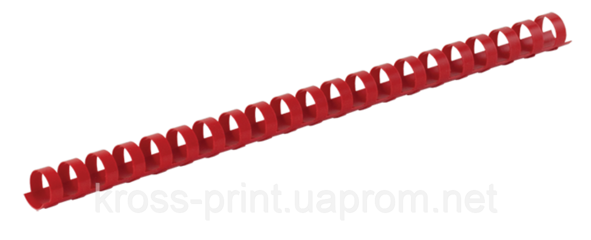 Пластикові пружини для переплетення, d 10 мм, А4, 55 л, круглі, червоні, по 100 шт. в пакованні
