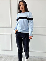 Домашній велюровий костюм жіночий комплект кофта та штани велюр плюш блакитний костюм плюшевий 40-42 44-46 48-50 52-54 розмір