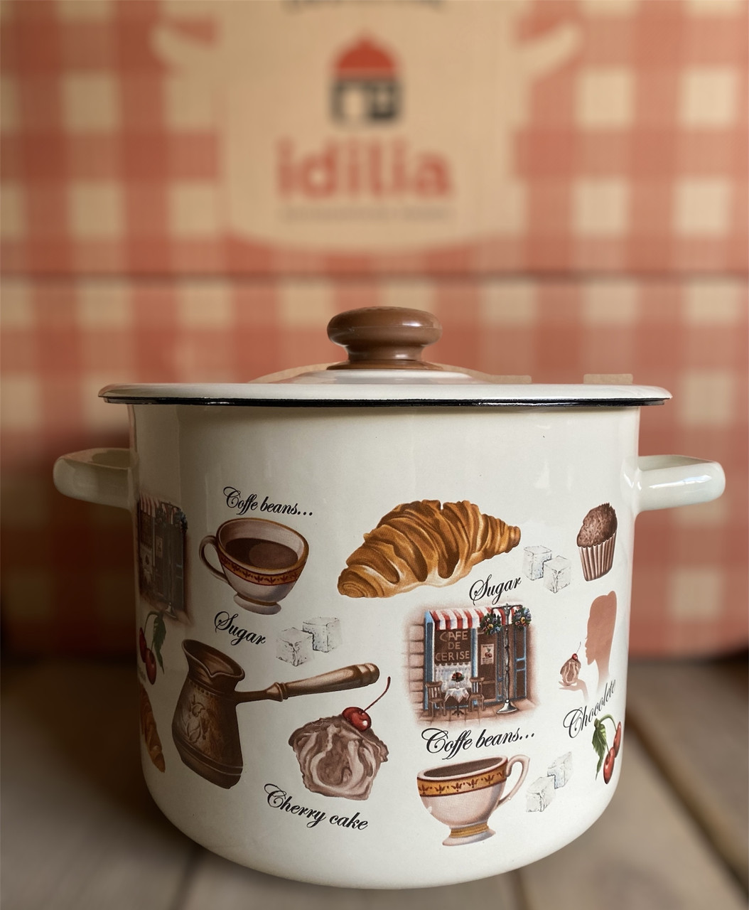 Каструля емальована 5.5 л Кафе де Шері 1617/2 Idilia