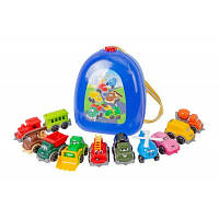 Детский рюкзак пластиковый с машинками Технок 9253 набор транспорта для детей